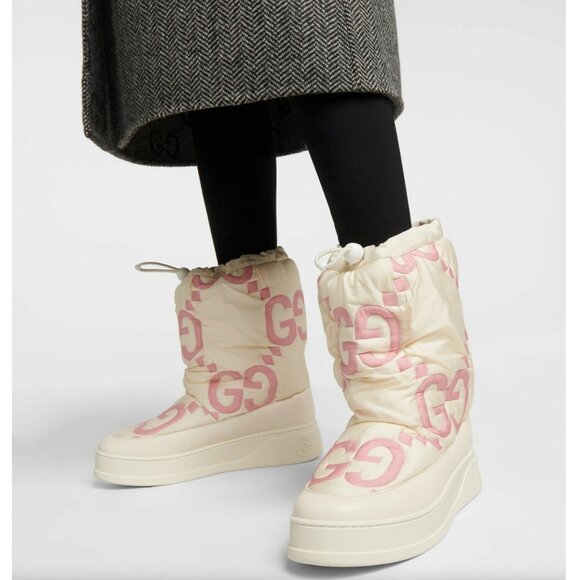 Gucci Logo GG Matelasse Snow Boots - Picture 4 of 17